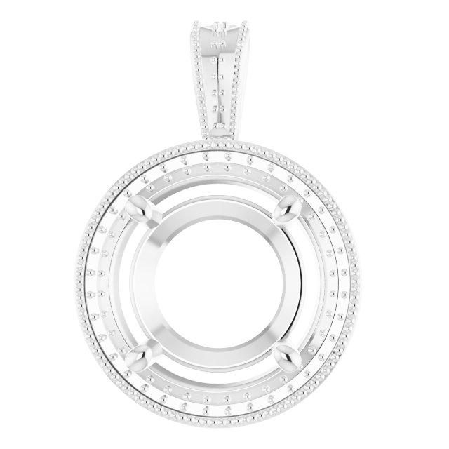 Halo-Style Vintage-Inspired Pendant