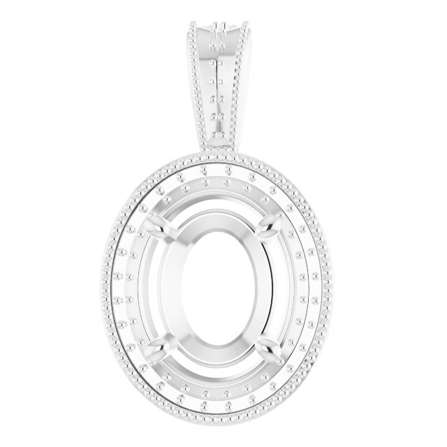Halo-Style Vintage-Inspired Pendant