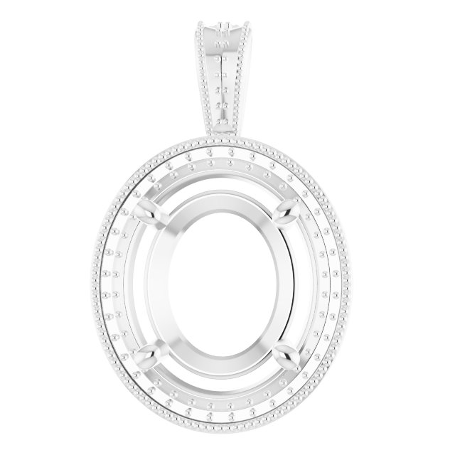 Halo-Style Vintage-Inspired Pendant