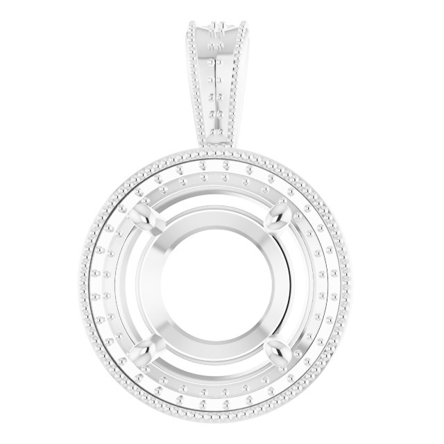 Halo-Style Vintage-Inspired Pendant
