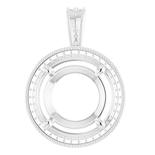 Halo-Style Vintage-Inspired Pendant