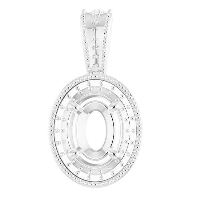 Halo-Style Vintage-Inspired Pendant