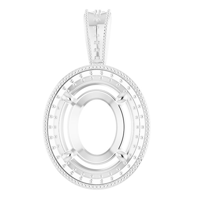 Halo-Style Vintage-Inspired Pendant