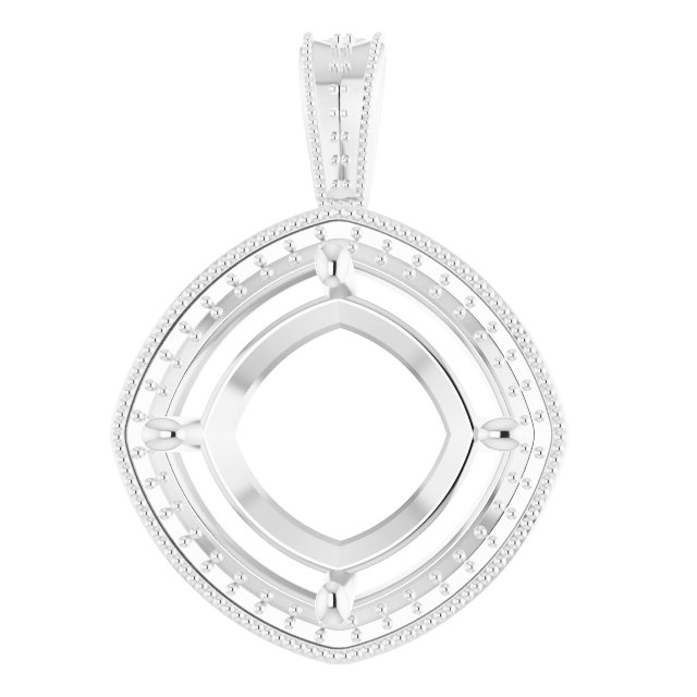 Halo-Style Vintage-Inspired Pendant