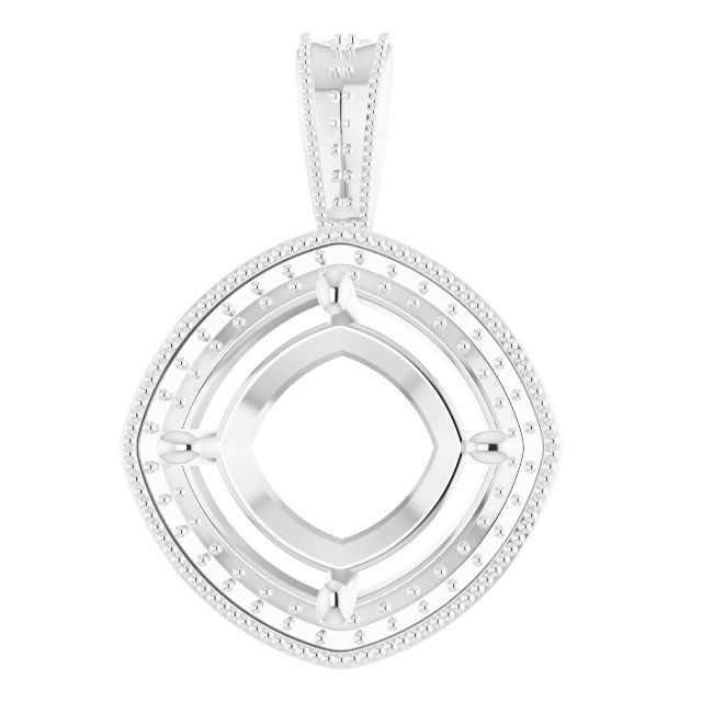 Halo-Style Vintage-Inspired Pendant