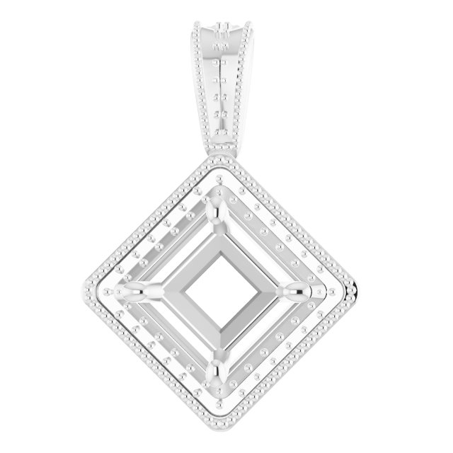Halo-Style Vintage-Inspired Pendant