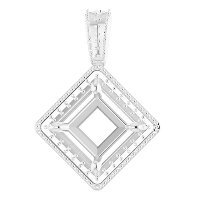 Halo-Style Vintage-Inspired Pendant
