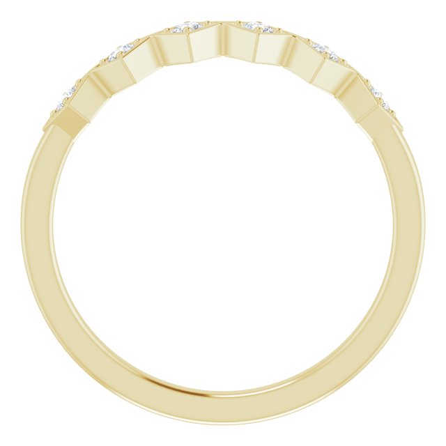 14K Yellow 1/8 CTW Diamond Stackable Ring     