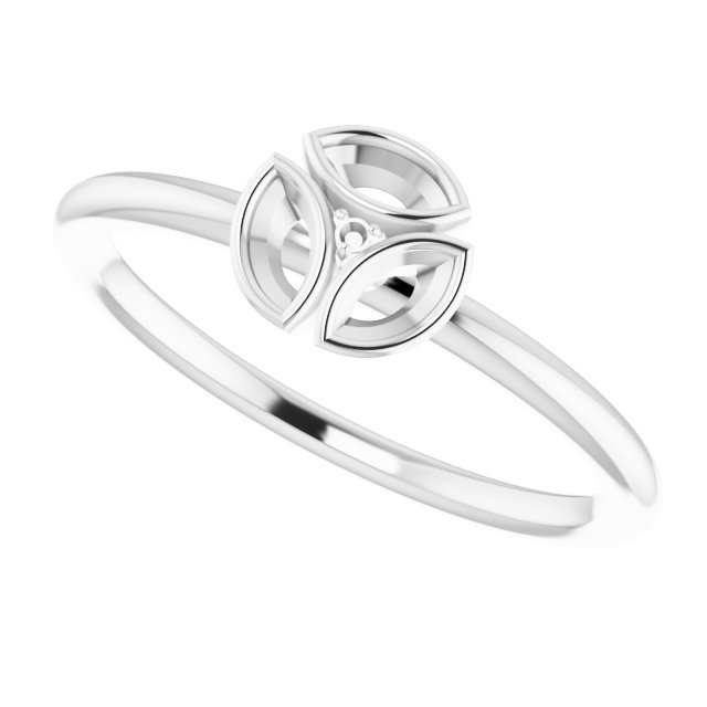 14K White 1/5 CTW Diamond Ring