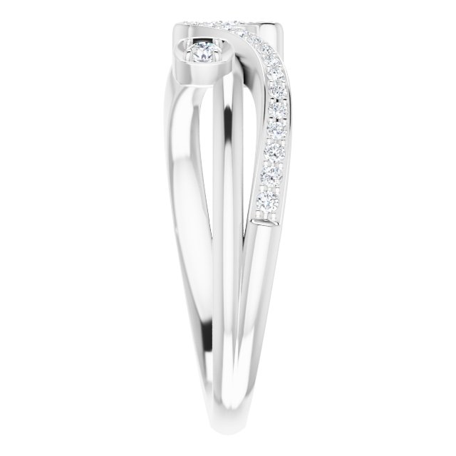 14K White 1/5 CTW Natural Diamond Ring