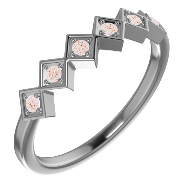 14K Rose .125 CTW Diamond Stackable Ring Ref. 13792795