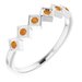 Sterling Silver Natural Citrine Stackable Ring