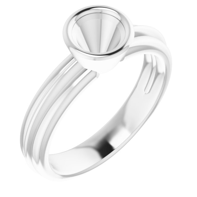 Bezel-Set Solitaire Engagement Ring