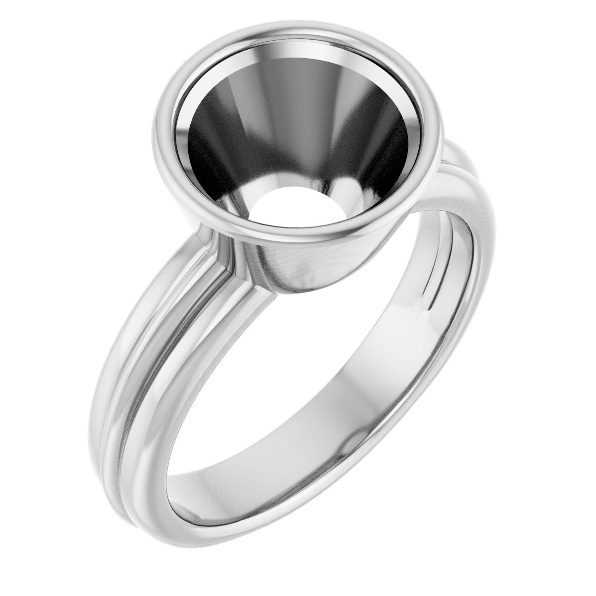 Bezel-Set Solitaire Engagement Ring