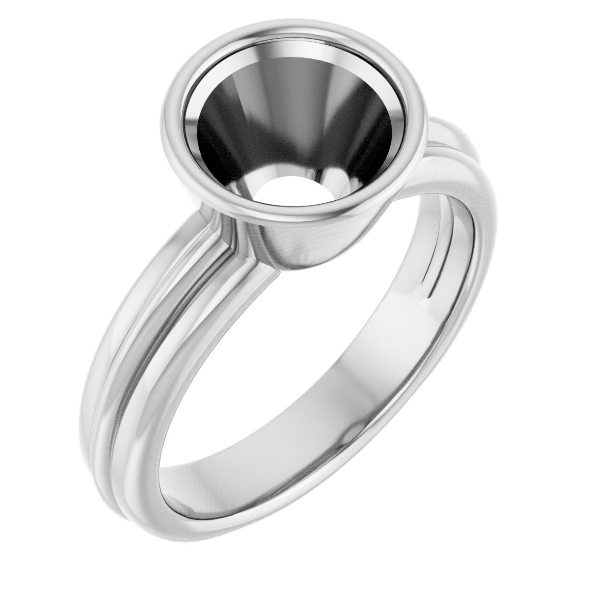 Bezel-Set Solitaire Engagement Ring