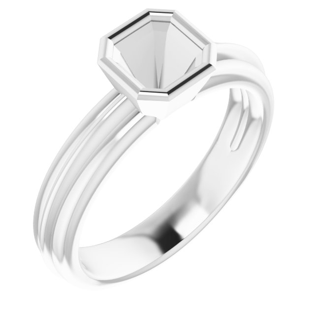Bezel-Set Solitaire Engagement Ring