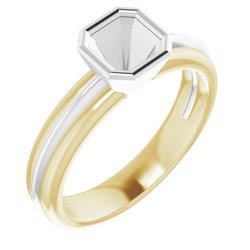 Bezel-Set Solitaire Engagement Ring 