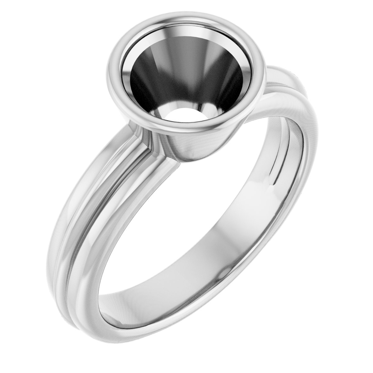 Bezel-Set Solitaire Engagement Ring