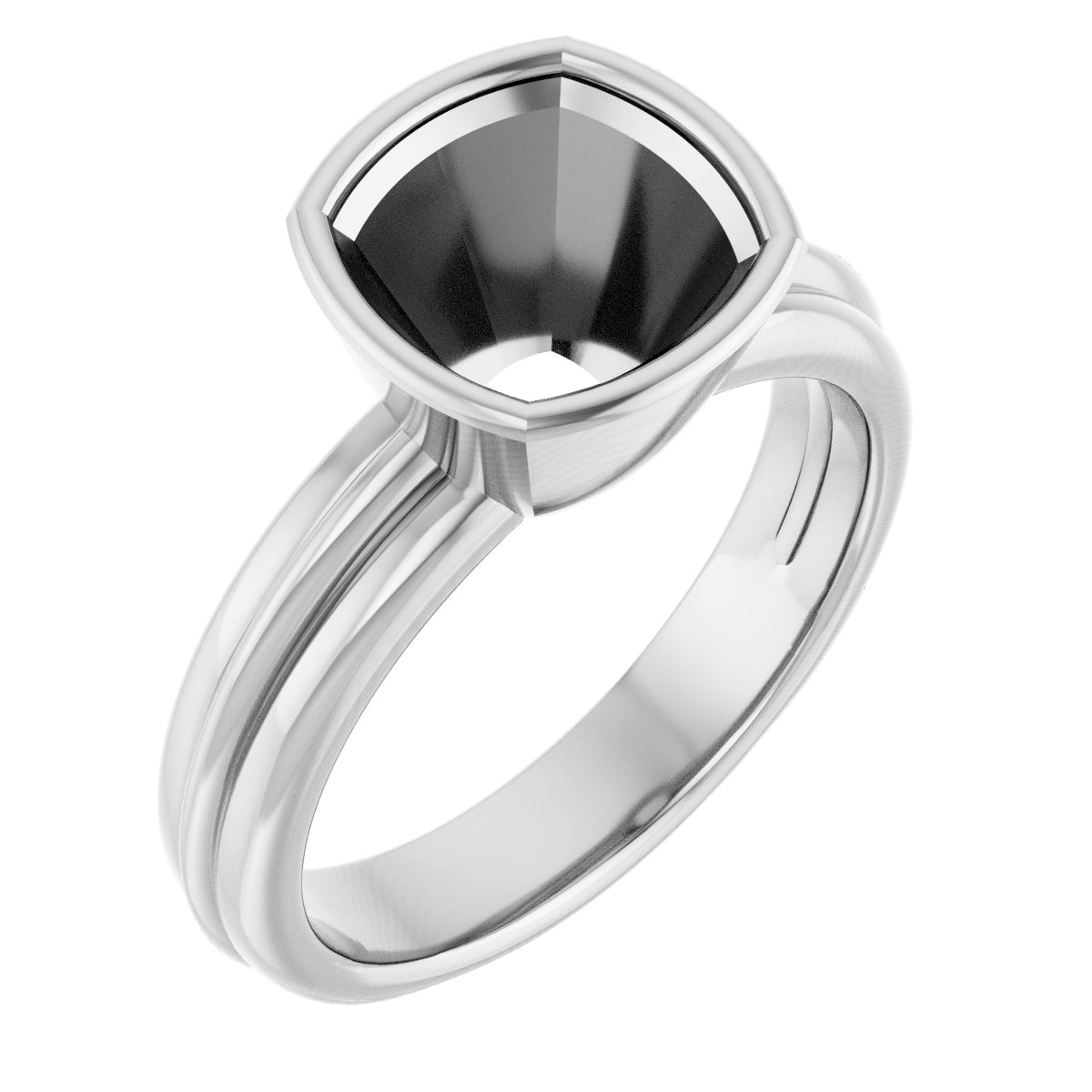 Bezel-Set Solitaire Engagement Ring