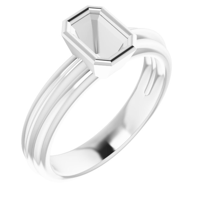 Bezel-Set Solitaire Engagement Ring