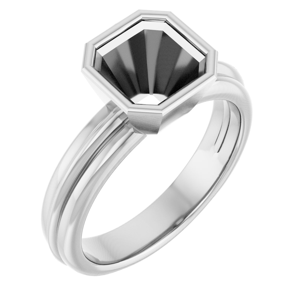 Bezel-Set Solitaire Engagement Ring