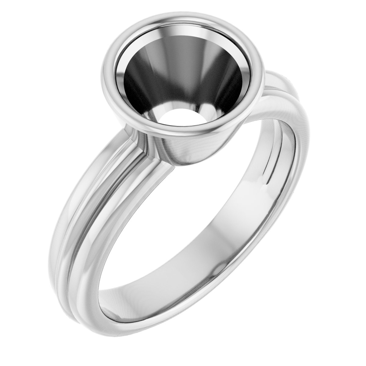 Bezel-Set Solitaire Engagement Ring