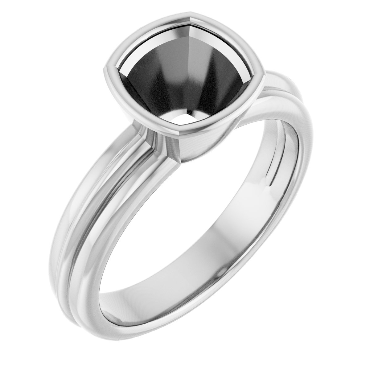 Bezel-Set Solitaire Engagement Ring
