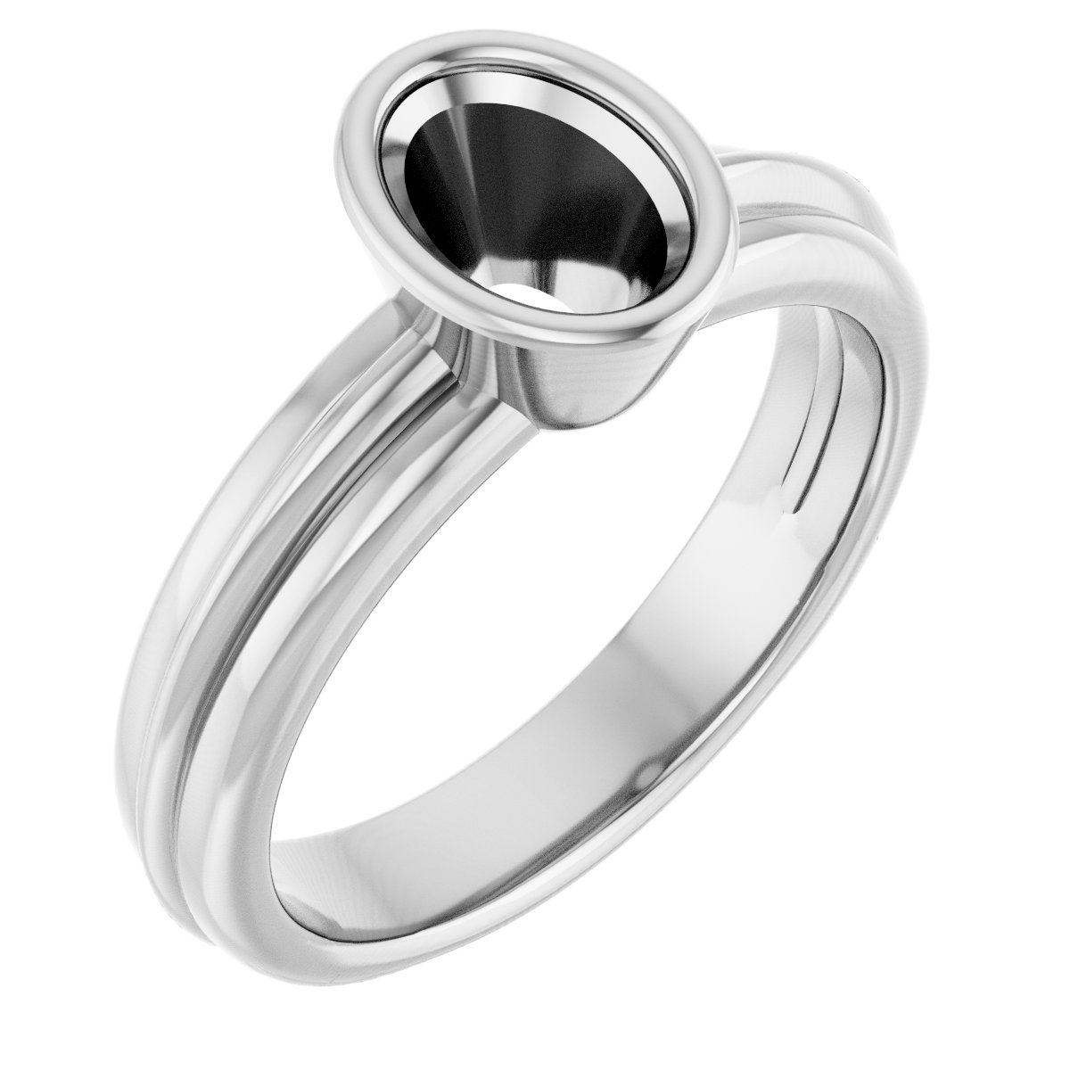 Bezel-Set Solitaire Engagement Ring