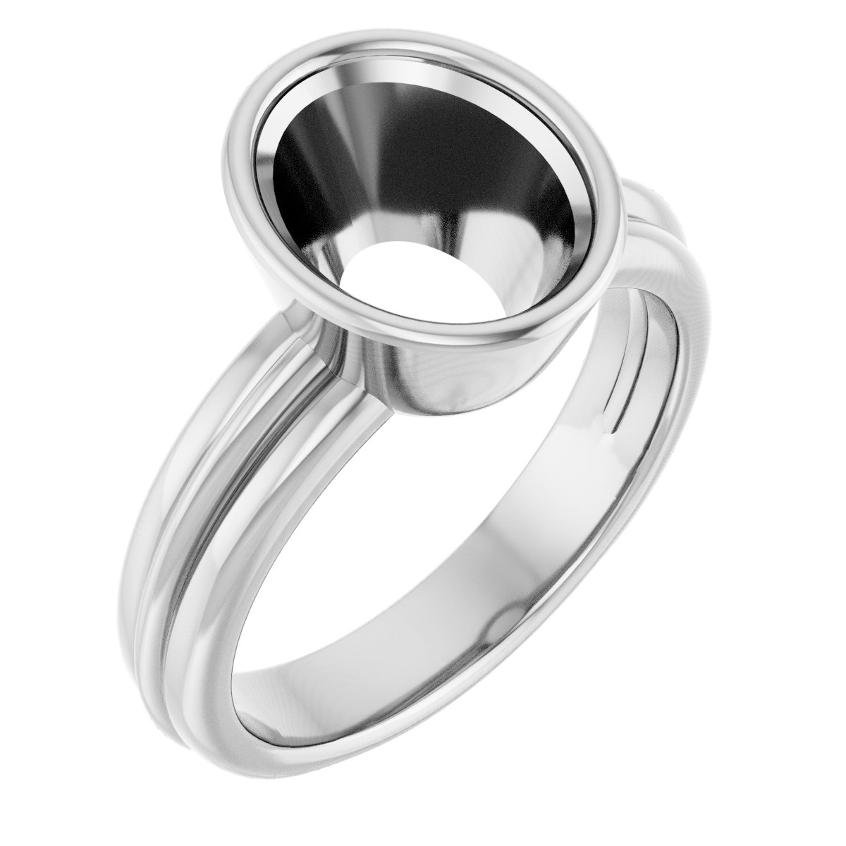 Bezel-Set Solitaire Engagement Ring