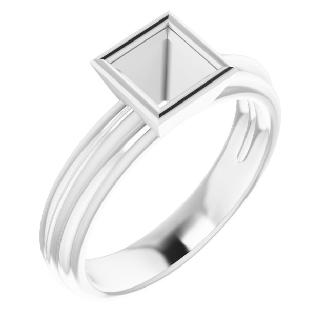 Bezel-Set Solitaire Engagement Ring