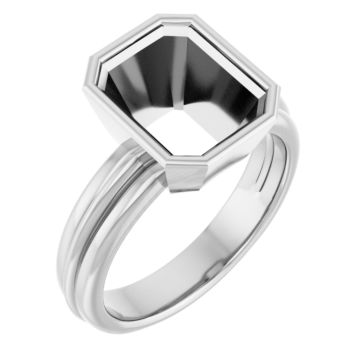Bezel-Set Solitaire Engagement Ring