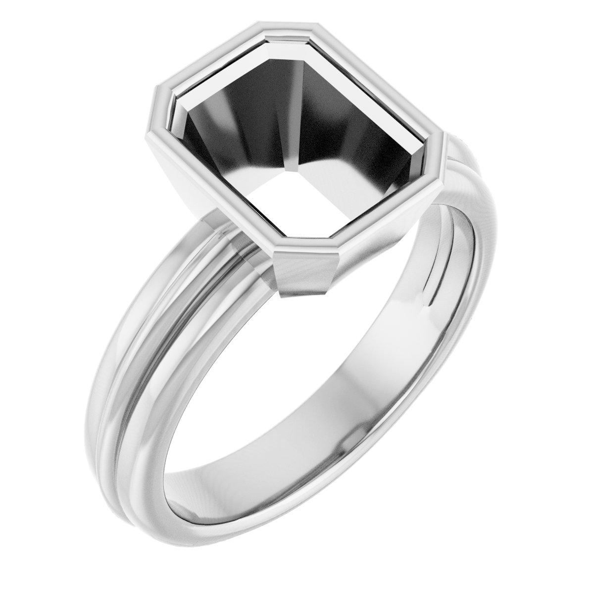 Bezel-Set Solitaire Engagement Ring
