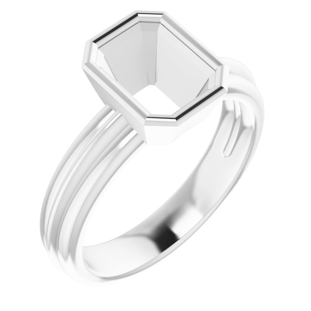Bezel-Set Solitaire Engagement Ring