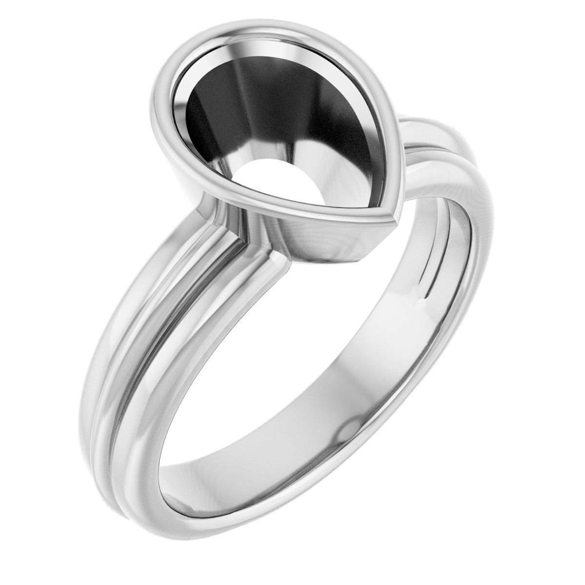 Bezel-Set Solitaire Engagement Ring