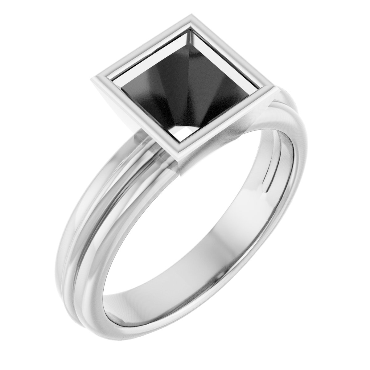 Bezel-Set Solitaire Engagement Ring