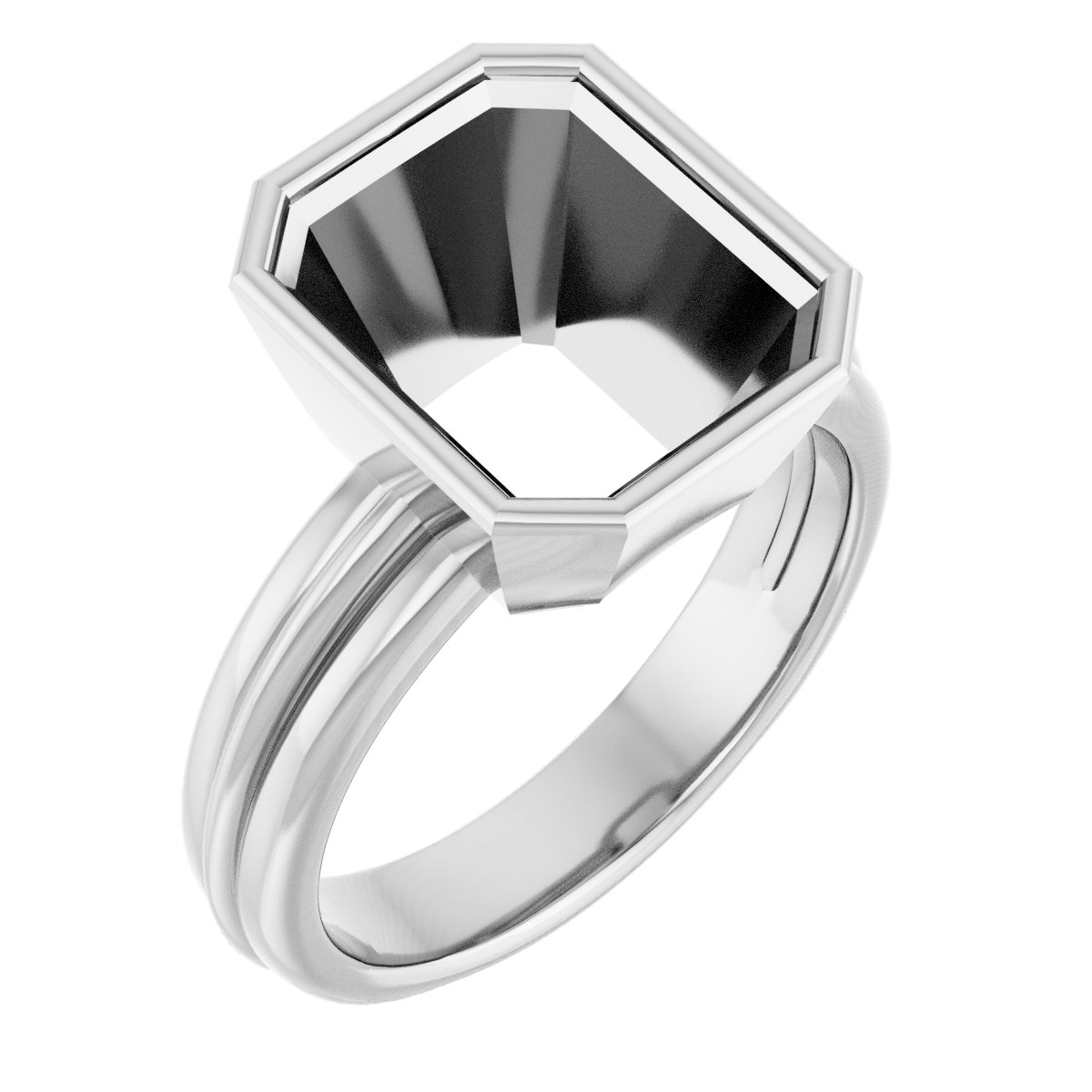 Bezel-Set Solitaire Engagement Ring