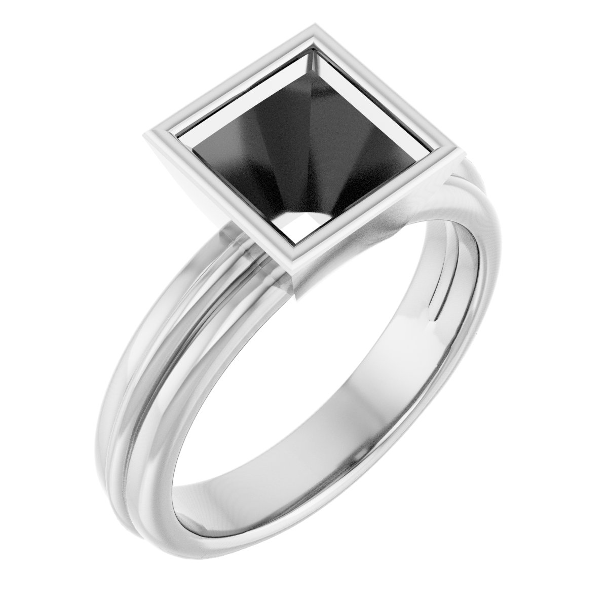 Bezel-Set Solitaire Engagement Ring