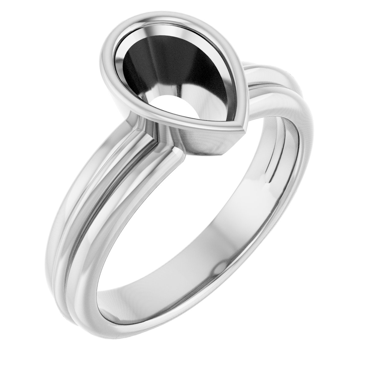 Bezel-Set Solitaire Engagement Ring