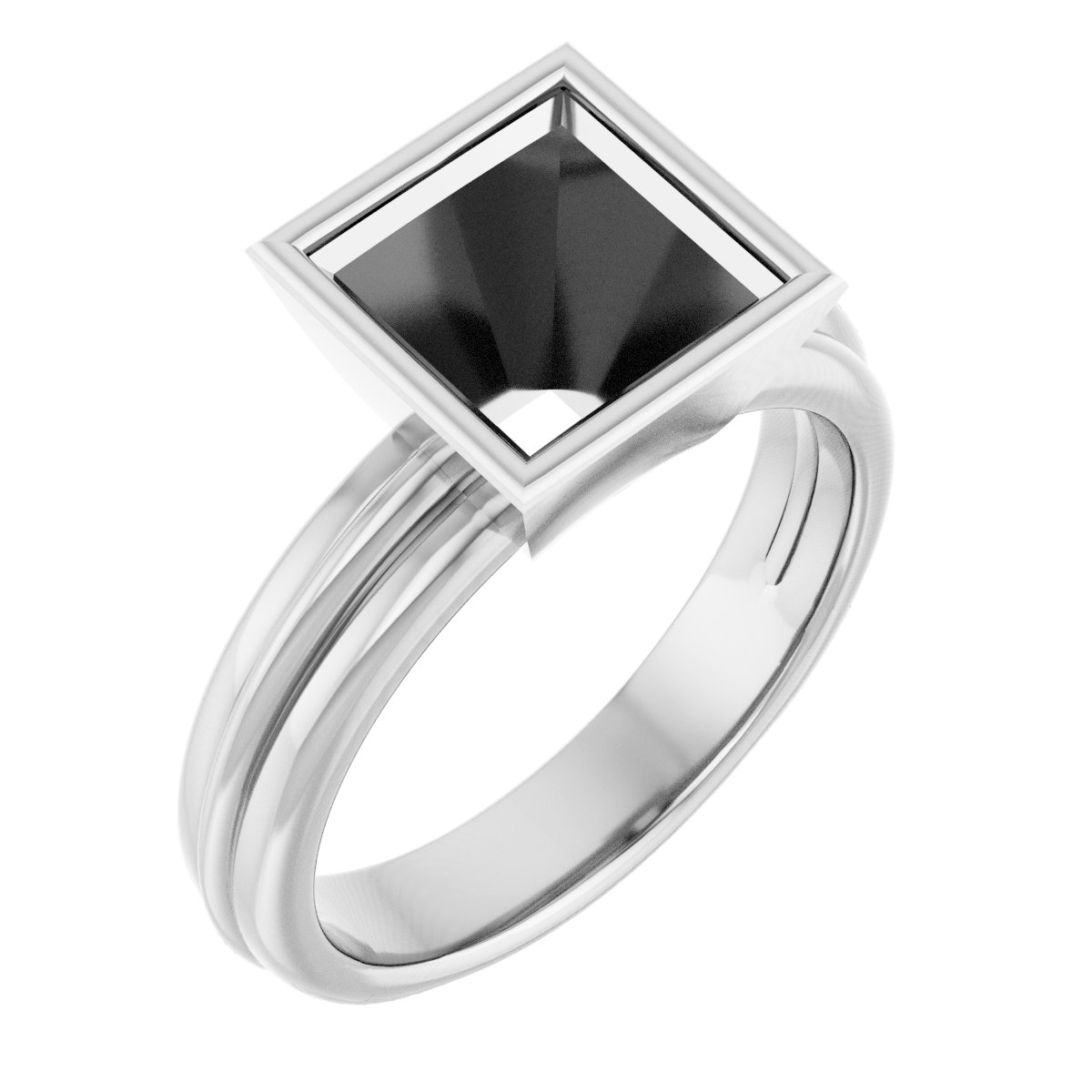 Bezel-Set Solitaire Engagement Ring
