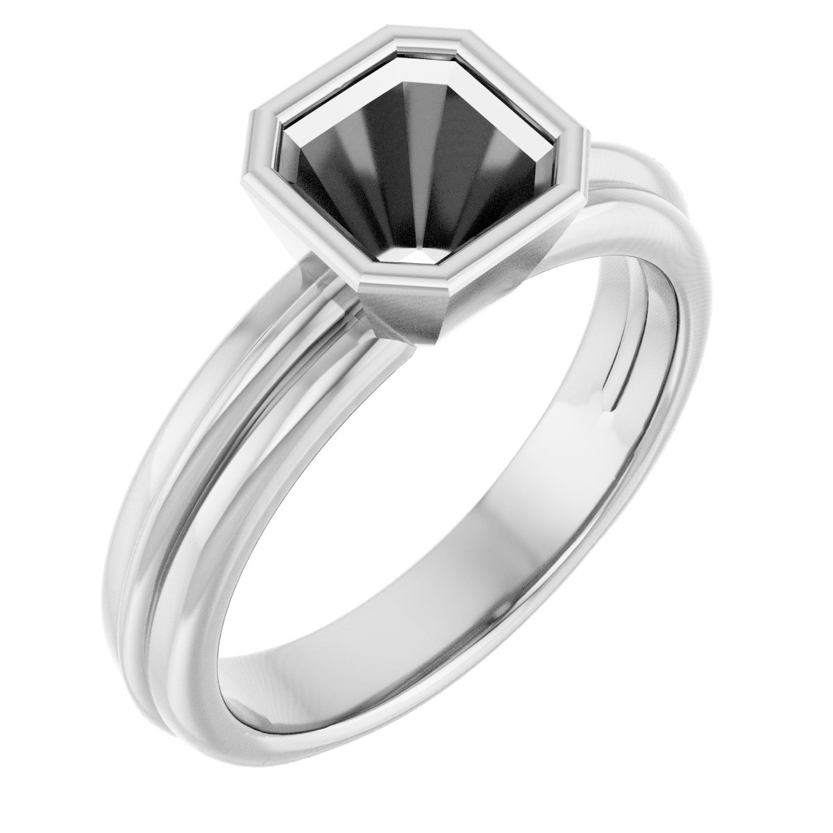 Bezel-Set Solitaire Engagement Ring
