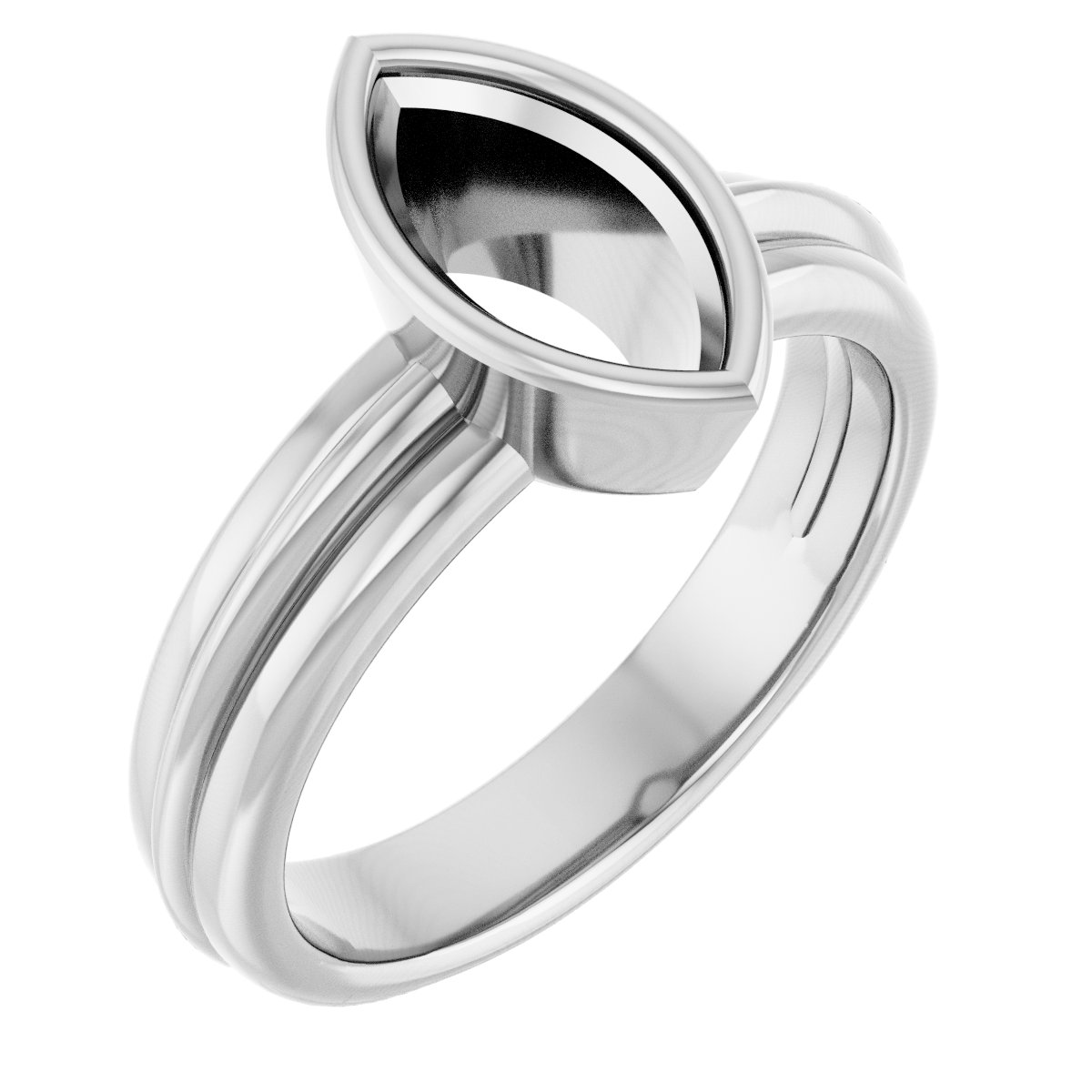 Bezel-Set Solitaire Engagement Ring