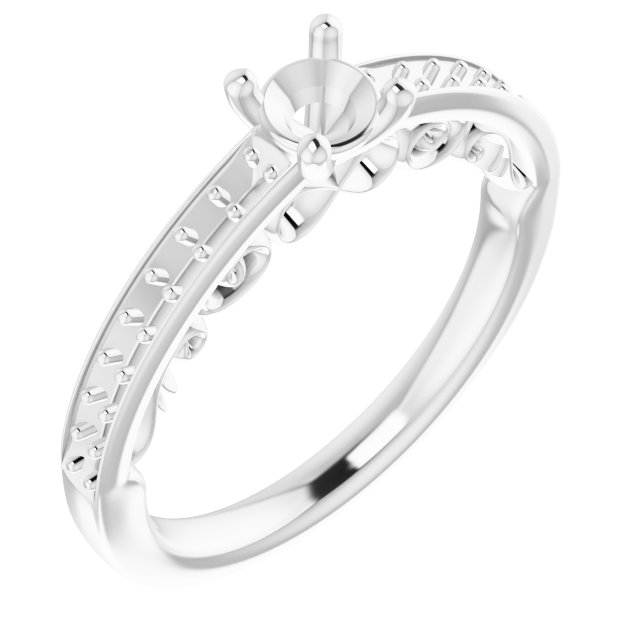 Accented Infinity-Inspired Engagement Ring