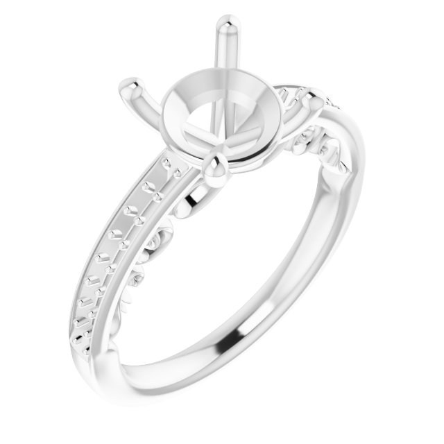 Accented Infinity-Inspired Engagement Ring
