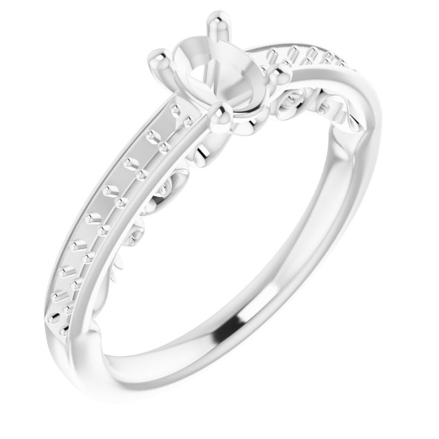 Accented Infinity-Inspired Engagement Ring