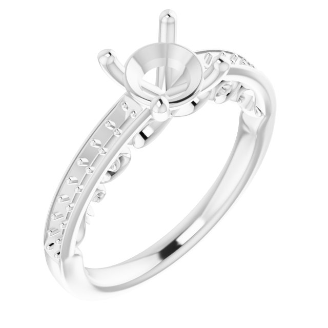 Accented Infinity-Inspired Engagement Ring