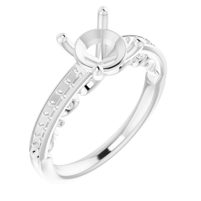 Accented Infinity-Inspired Engagement Ring