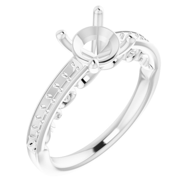 Accented Infinity-Inspired Engagement Ring