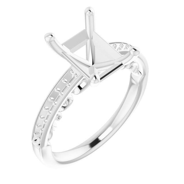 Accented Infinity-Inspired Engagement Ring