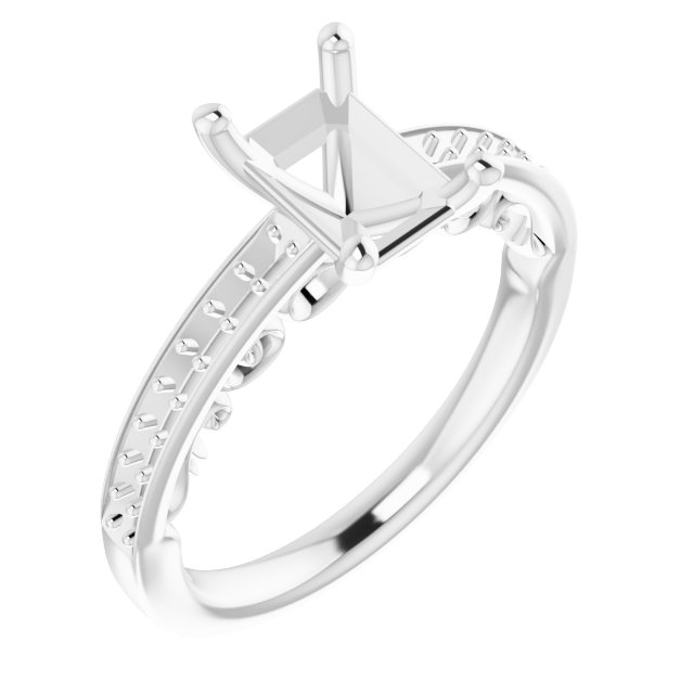 Accented Infinity-Inspired Engagement Ring
