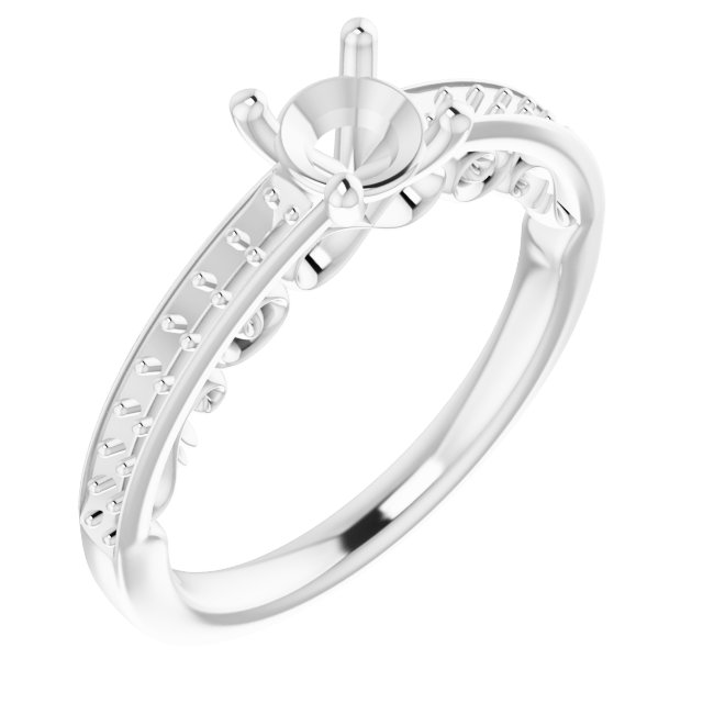 Accented Infinity-Inspired Engagement Ring